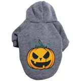 Halloween Pumpkin Face Hooded Dog Clothes Pet Clothes