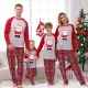 Christmas Family Matching Pajamas Christmas Red Santa Claus Top and Red Plaid Pant Set