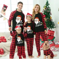 Christmas Matching Family Pajamas Exclusive Elf Santa Head Black Pajamas Set