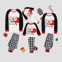 Christmas Family Matching Pajamas Slogan Santa Claus Is Coming To Town White Pajamas Set