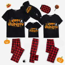 Halloween Matching Family Pajamas Exclusive Design Horror Happy Halloween Black Pajamas Set