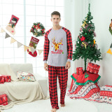Christmas Matching Family Pajamas Exclusive Design Stars Deer Feliz Navidad Gray Pajamas Set