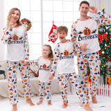 Halloween Matching Family Pajamas Exclusive Design October 31 Pumpkin White Pajamas Set