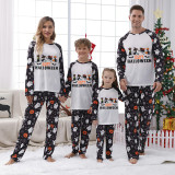 Halloween Matching Family Pajamas Exclusive Design Four Cats White Pajamas Set
