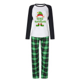 Christmas Matching Family Pajamas Exclusive Design Elf Feliz Navidad Green Plaids Pajamas Set