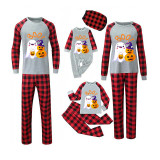 Halloween Matching Family Pajamas Exclusive Design Boo Ghost And Pumpkin Gray Pajamas Set