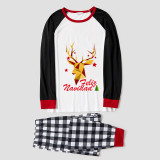 Christmas Matching Family Pajamas Exclusive Design Stars Deer Feliz Navidad White Pajamas Set