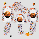 Halloween Matching Family Pajamas Exclusive Design Moon White Pajamas Set