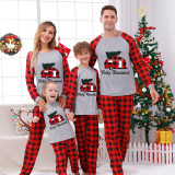 Christmas Matching Family Pajamas Exclusive Design Recreational Vehicles Feliz Navidad Gray Pajamas Set