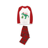 Christmas Matching Family Pajamas Exclusive Design Xmas Tree Dinosaur Feliz Navidad Gray Pajamas Set