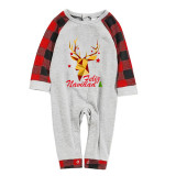 Christmas Matching Family Pajamas Exclusive Design Stars Deer Feliz Navidad Gray Pajamas Set