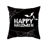 Happy Halloween 4PCS Home Cotton Decorative Halloween Wreath Throw Pillow Case Cushion Covers For Sofa Couch Bed Chair