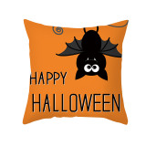 Happy Halloween 4PCS Home Cotton Decorative Halloween Wreath Throw Pillow Case Cushion Covers For Sofa Couch Bed Chair