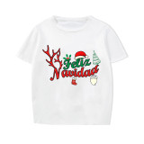 Christmas Matching Family Pajamas Exclusive Design Reindeer Antlers Feliz Navidad Short Pajamas Set