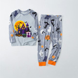 Halloween Matching Family Pajamas Exclusive Design The Castle And Witch White Pajamas Set