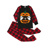 Halloween Matching Family Pajamas Exclusive Design Boo Pumpkin Two Ghosts Black Pajamas Set