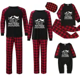 Christmas Matching Family Pajamas Exclusive Design Three Dinosaurs Feliz Navidad Black Pajamas Set
