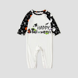 Halloween Matching Family Pajamas Exclusive Design Happy Halloween White Pajamas Set