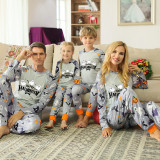 Halloween Matching Family Pajamas Exclusive Design Three Ghosts White Pajamas Set
