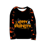 Halloween Matching Family Pajamas Exclusive Design Horror Happy Halloween Pumpkin Ghost Faces Print Black Pajamas Set