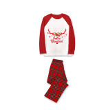 Christmas Matching Family Pajamas Exclusive Design Reindeer Antlers With Decoration Feliz Navidad Gray Pajamas Set