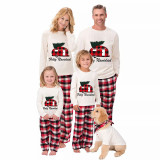 Christmas Matching Family Pajamas Exclusive Design Recreational Vehicles Feliz Navidad White Pajamas Set
