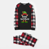 Christmas Matching Family Pajamas Exclusive Design Elf Feliz Navidad Black Red Plaids Pajamas Set