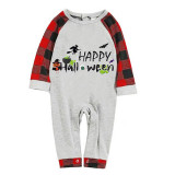 Halloween Matching Family Pajamas Exclusive Design Happy Halloween Gray Pajamas Set
