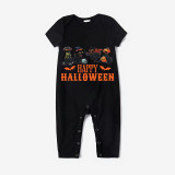 Halloween Matching Family Pajamas Exclusive Design Four Cats Black Pajamas Set
