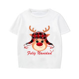 Christmas Matching Family Pajamas Exclusive Design Deer Head with Hat Feliz Navidad Short Pajamas Set