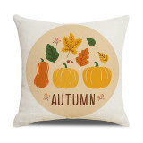 Happy Thanks Giving 3PCS Home Cotton Decorative Throw Pillow Case Cushion Covers For Sofa Couch Bed Chair