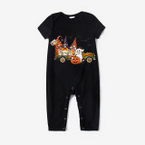 Halloween Matching Family Pajamas Exclusive Design Three Gnomies In The Car Black Pajamas Set