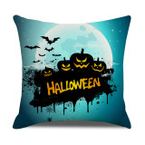 Happy Halloween 4PCS Home Cotton Decorative Pumpkin Lantern Throw Pillow Case Cushion Covers For Sofa Couch Bed Chair