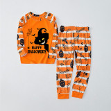 Halloween Matching Family Pajamas Exclusive Design The Witch Orange Stripes Pajamas Set