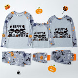 Halloween Matching Family Pajamas Exclusive Design Happy Halloween Bat White Pajamas Set