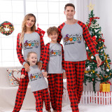 Halloween Matching Family Pajamas Exclusive Design It's Spooky Season Word Art Gray Pajamas Set