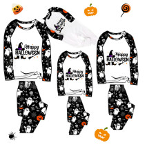 Halloween Matching Family Pajamas Exclusive Design Happy Halloween Witch White Pajamas Set