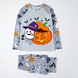Halloween Matching Family Pajamas Exclusive Design Ghost With Pumpkin White Pajamas Set