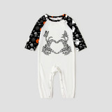 Halloween Matching Family Pajamas Exclusive Design Heart White Pajamas Set