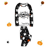 Halloween Matching Family Pajamas Exclusive Design Let's Go Ghouls White Pajamas Set