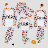 Halloween Matching Family Pajamas Exclusive Design Peace And Love Butterfly White Pajamas Set