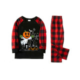 Halloween Matching Family Pajamas Exclusive Design Tomb Pumpkin Black Pajamas Set