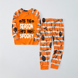 Halloween Matching Family Pajamas Exclusive Design This The Season To Be Spooky Orange Plaids Pajamas Set