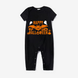 Halloween Matching Family Pajamas Exclusive Design Happy Halloween Bat Black Pajamas Set