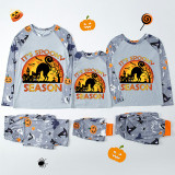Halloween Matching Family Pajamas Exclusive Design It's Spooky Season Cat White Pajamas Set