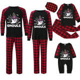 Halloween Matching Family Pajamas Exclusive Design Let's Go Ghouls Ghost Black Pajamas Set
