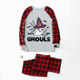 Halloween Matching Family Pajamas Exclusive Design Let's Go Ghouls Ghost Gray Pajamas Set