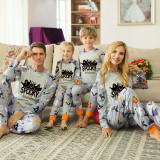 Halloween Matching Family Pajamas Exclusive Design It's Spooky Season Ghosts White Pajamas Set