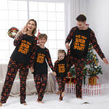 Halloween Matching Family Pajamas Exclusive Design This The Season To Be Spooky Pumpkin Ghost Faces Print Black Pajamas Set