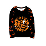 Halloween Matching Family Pajamas Exclusive Design It's Spooky Season Pumpkin Ghost Faces Print Black Pajamas Set